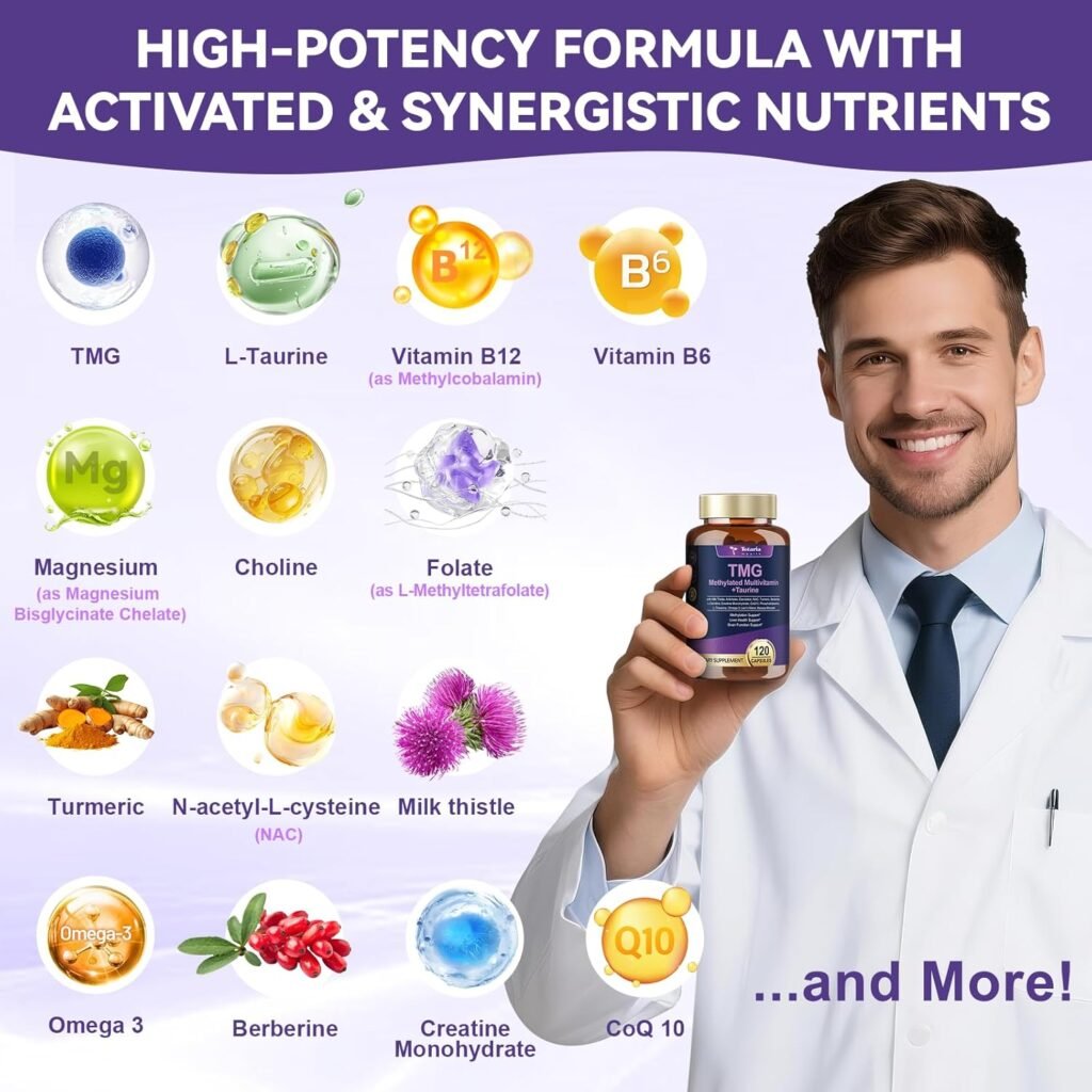 24-in-1 Methylated Multivitamin TMG Taurine Supplements